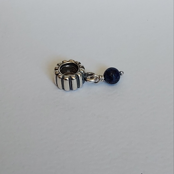 PANDORA Sterling Silver Lapis December Birthstone Dangle Charm 790166L - Picture 4 of 6